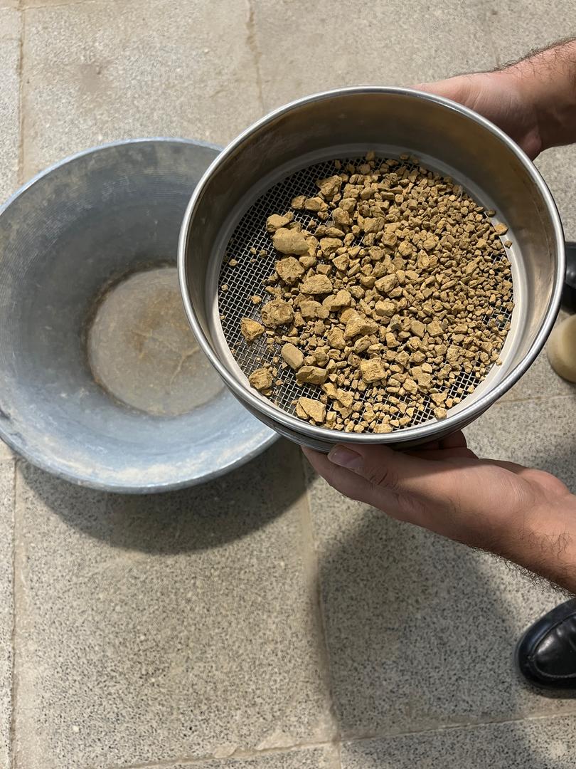 دانه‌‌بندی خاک سد مخزنی کبودوال علی آباد کتول